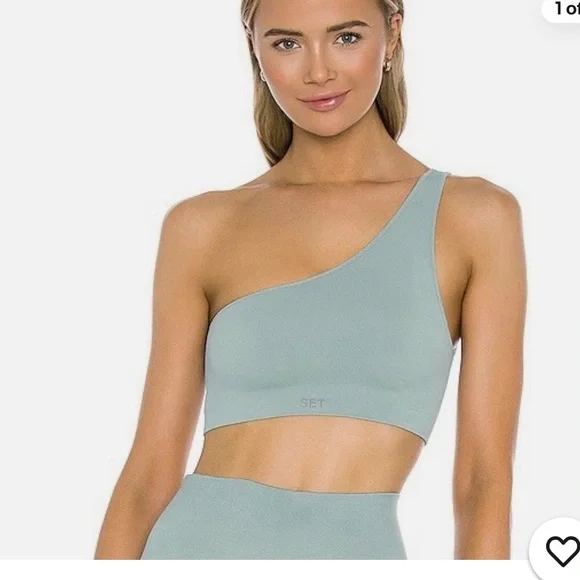 Set active one shoulder sculptflex sports bra and leggings - LIGHT PURPLE S/M - Picture 2 of 3